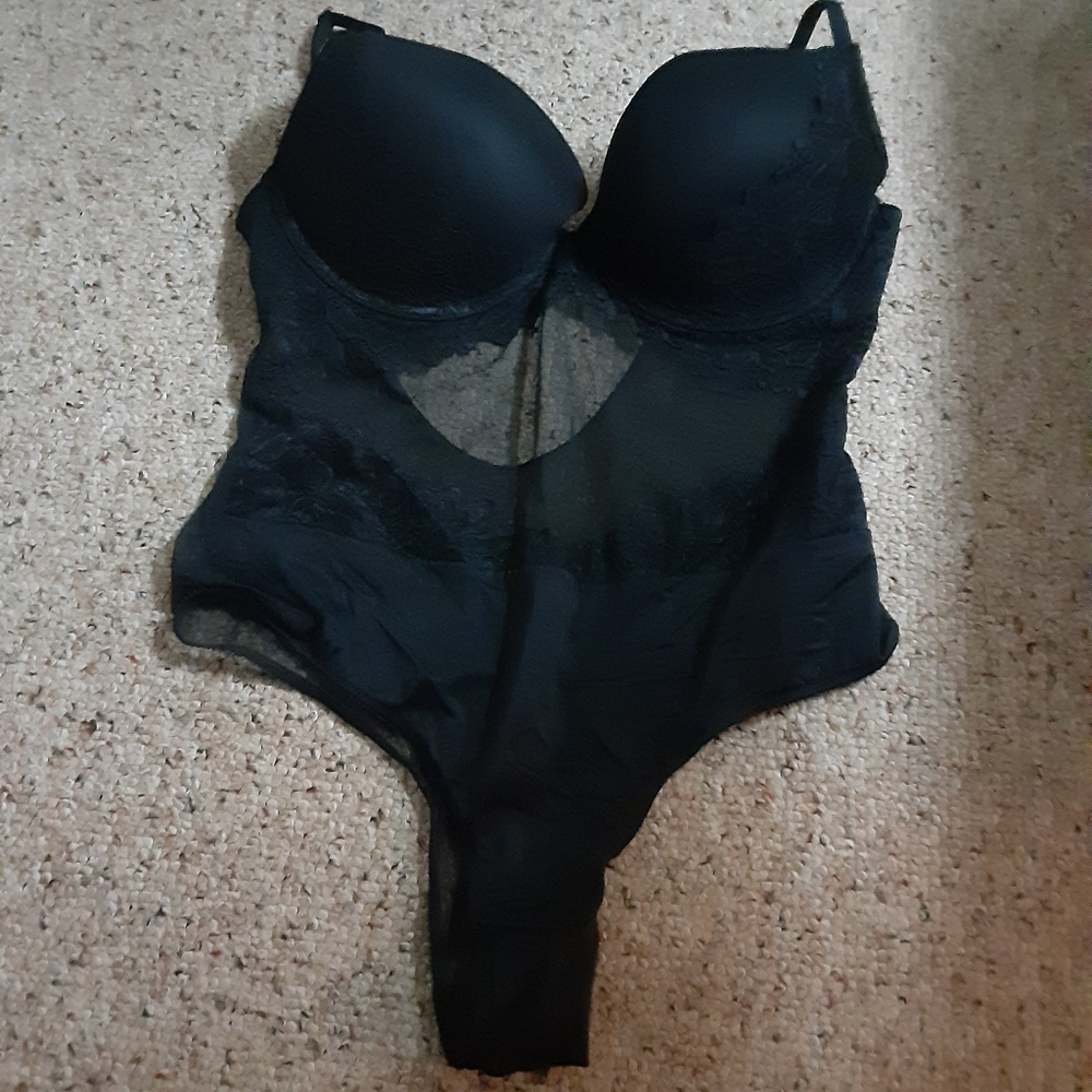 Black mesh lingerie